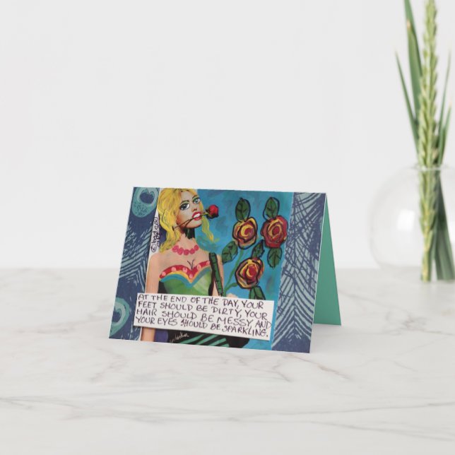 NOTECARD-AT AVSLUTA AV DAGEN KORT (Framsida)