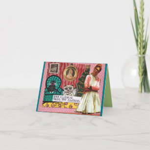 NOTECARD--BAHHUMBUG. PASSERA EGGNOG.EN HELGKORT