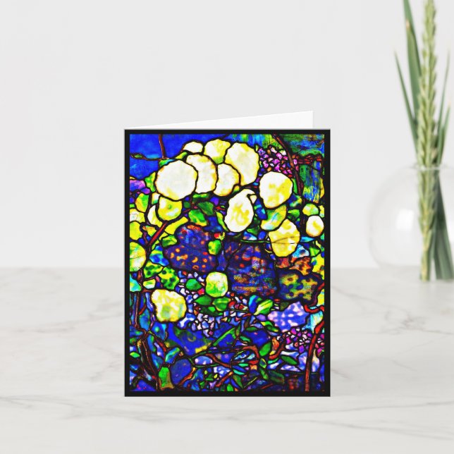 Notecard-Befläckte Exponeringsglas-Louis Tiffany Kort (Framsida)