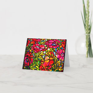 Notecard-Befläckte Exponeringsglas-Louis Tiffany Kort