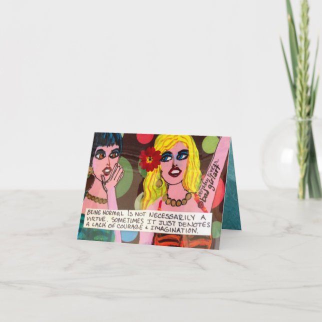 NOTECARD--BEINGDET NORMALA ÄR INTE NÖDVÄNDIGTVIS KORT (Framsida)