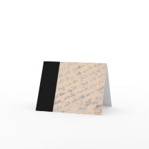 Notecard Black Rand och Silvery ord