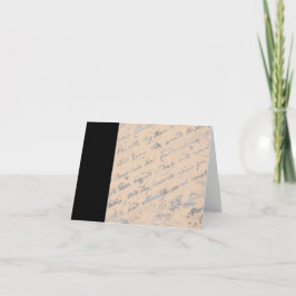 Notecard Black Rand och Silvery ord Kort
