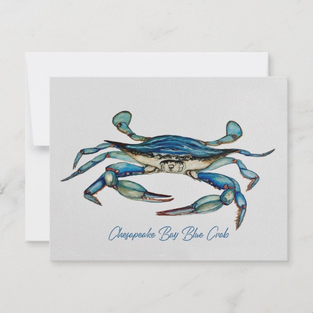 Notecard Chesapeake Bay Blue Crab Anteckningskort (Framsida)