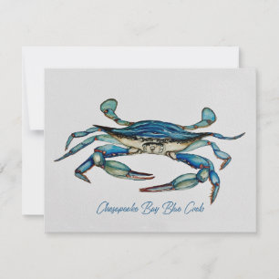 Notecard Chesapeake Bay Blue Crab Anteckningskort