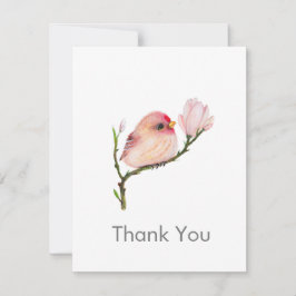 Notecard Cute Redpoll Bird All Occassion Tack Note Anteckningskort