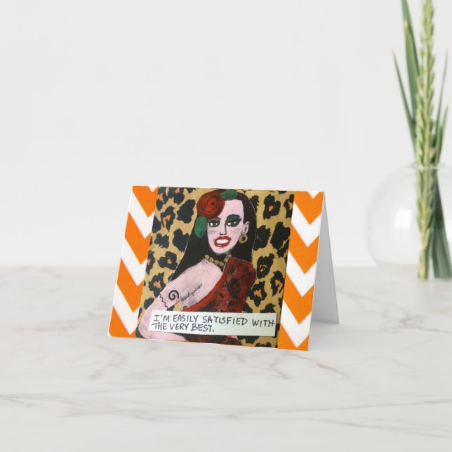 NOTECARD-EASILY SOM TILLFREDSSTÄLLS MED DET MYCKET KORT (Framsida)