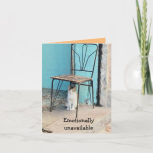 Notecard-emotionellt otillgänglig kort