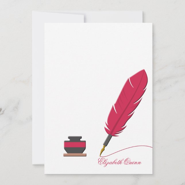Notecard för bläckstråle och luddrutepen anteckningskort (Framsida)