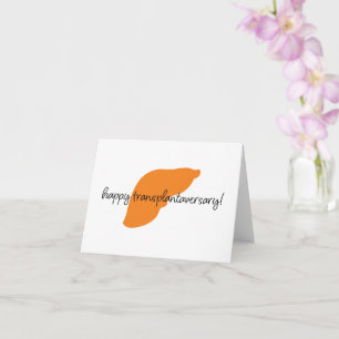Notecard för Lycklig levertransplantantaversary Sc Kort