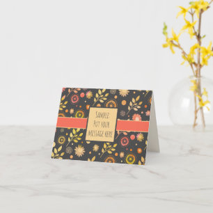Notecard för Modern Blommigt för inspiritivitet i  Kort