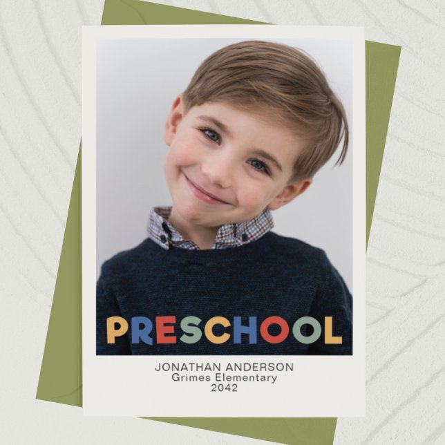 Notecard för PreSchool Photo Keepsaké (Skapare uppladdad)