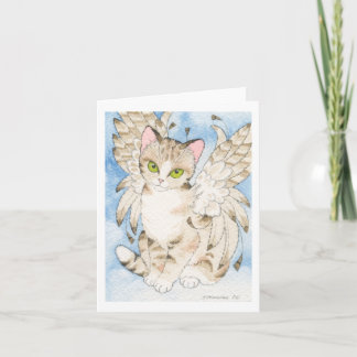 Notecard för tabby kattängelanpassade kort