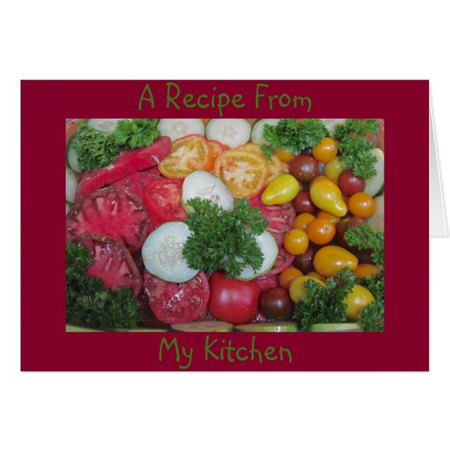 Notecard för tomt recept hälsningskort (Framsidan Horizontal)