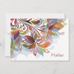 Notecard för Tropical Rainbow Personlig Stationery Anteckningskort