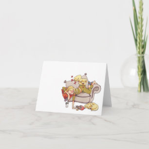 notecard för vilande kvinnor kort