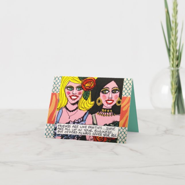NOTECARD-FRIENDS ÄR LIK UNDERBYXOR KORT (Framsida)