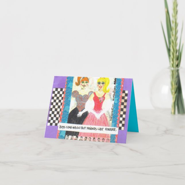 NOTECARD-FRIENDS VARAR FÖR EVIGT KORT (Framsida)