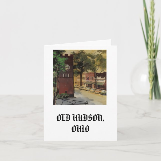 Notecard gammala Hudson Kort (Framsida)