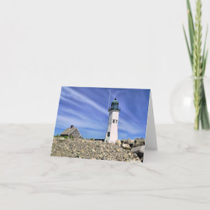 Notecard - gammalt scituate-fyr kort