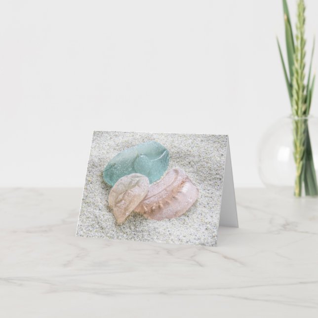 Notecard - Havsglas i pasteller Kort (Framsida)