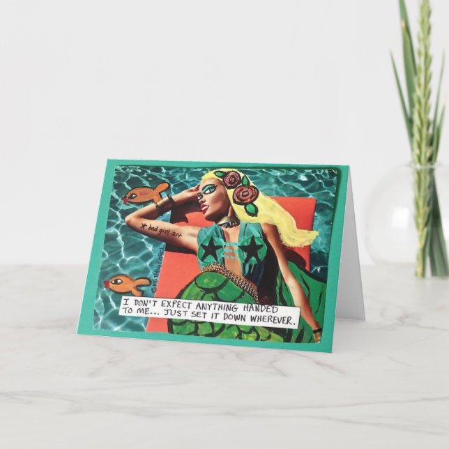 NOTECARD-I FÖRVÄNTAR SIG INTE NÅGONTING KORT (Framsida)