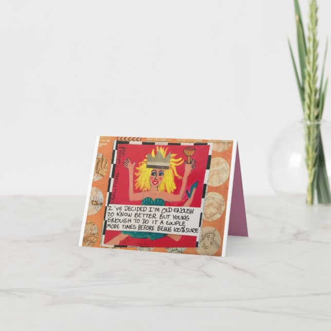 NOTECARD-I HAR BESLUTAT ATT JAG ÄR TILLRÄCKLIGT GA KORT (Framsida)