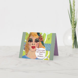 NOTECARD-I HAR EN FÖRFLUTNA KORT