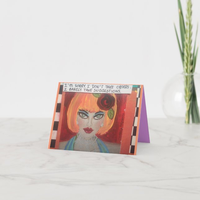 NOTECARD-IM SORRY. JAG TAR INTE ORDER. KORT (Framsida)