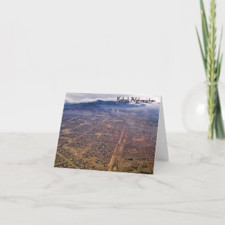 Notecard: Kabul från över Kort