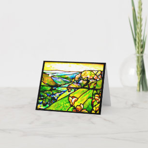 Notecard-lagrad glas-Louis Tiffany 4 Kort