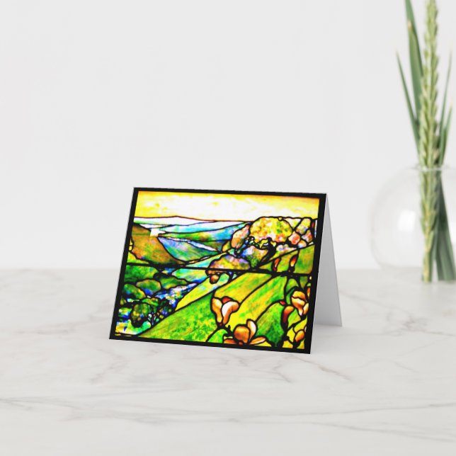 Notecard-lagrad glas-Louis Tiffany 4 Kort (Framsida)