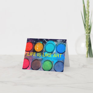 NOTECARD-LIFE ÄR LIK KONST KORT