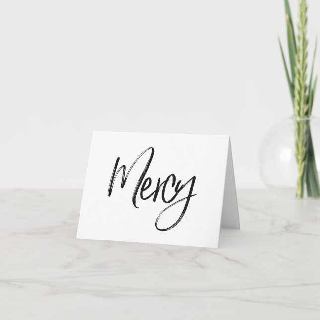 Notecard, Mercy. Tom inuti för personligt meddelan Kort (Framsida)