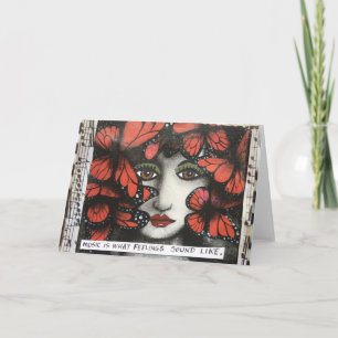 NOTECARD-MUSIC ÄR VAD KÄNSLOR LÅTER SOM KORT