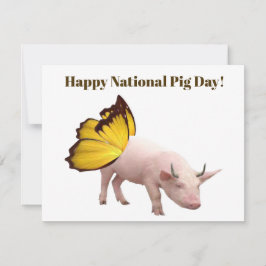 Notecard på nationaldagen Gris Anteckningskort