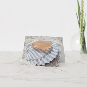 Notecard - Peachy Sea Glass Kort
