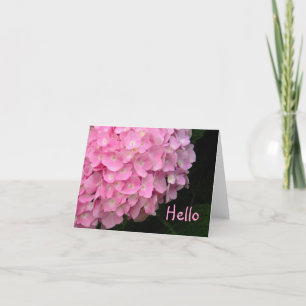 notecard, Rosa Hydrangea/Hej Kort