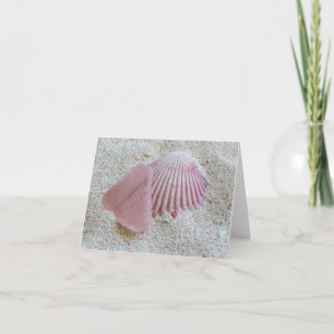Notecard - Rosa Sea Glass and Seashell Kort