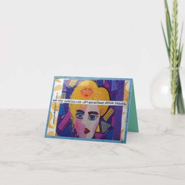 NOTECARD-SHE HADE OLÖST LÄMNAT BRAIN/HÖGER BRAIN KORT (Framsida)