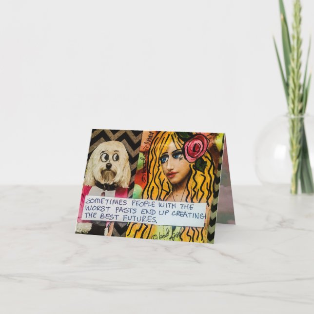 Notecard-sometimes folk med de värst förflutnorna kort (Framsida)