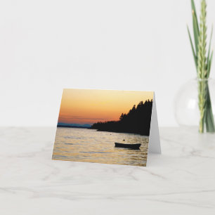 Notecard Stonington, Maine solnedgång Kort
