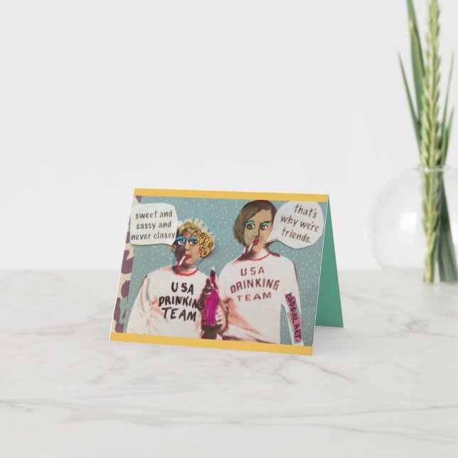 NOTECARD-SWEET OCH SASSY OCH ALDRIG FLOTT KORT (Framsida)