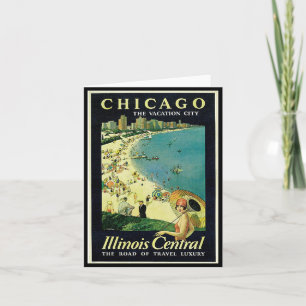 Notecard-Vintage Chicago reser Art-2 Kort