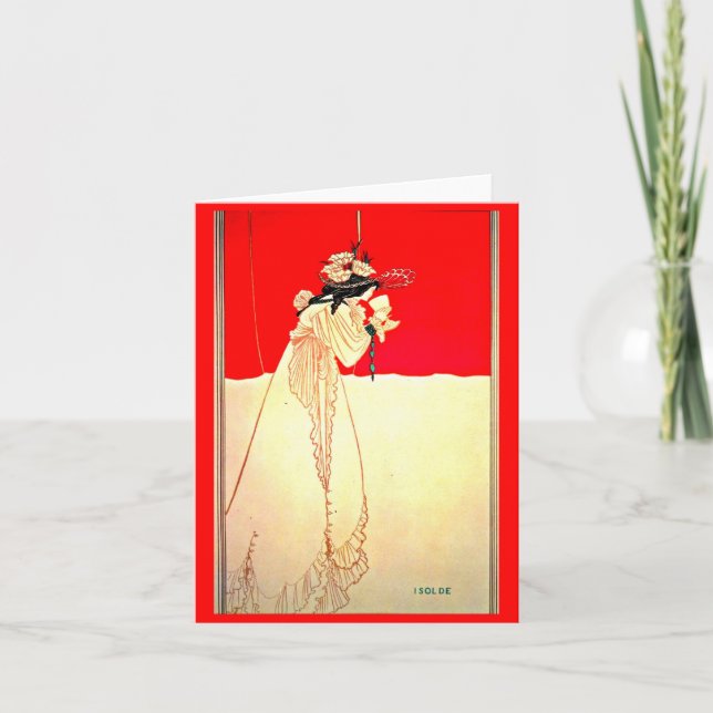 Notecard-Vintage Illustration-Aubrey Beardsley 8 Kort (Framsida)