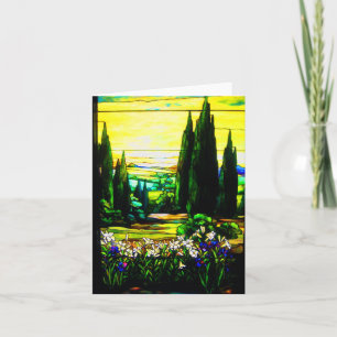 Notecard-Vintage målat glass Art-5 Kort