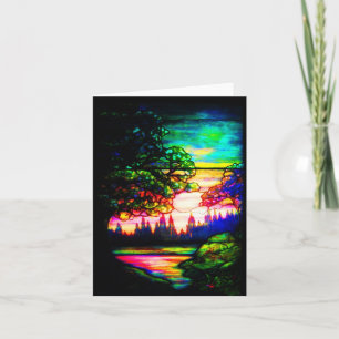Notecard-Vintage målat glass Art-6 Kort