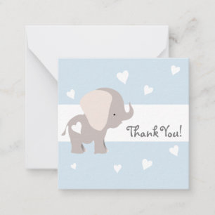 Notecards av Blue Heart Elephant Tack Anteckningskort