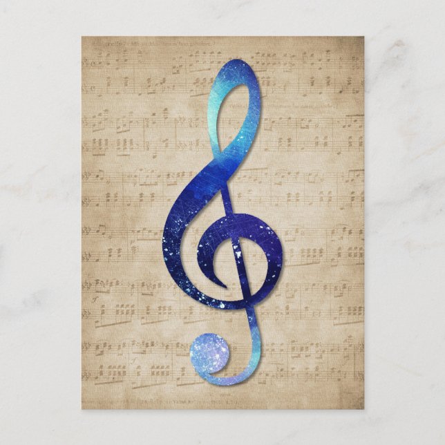 Notenschlüssel Vykort (Framsida)