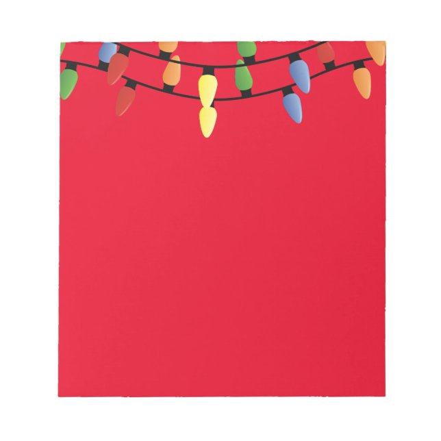 Notepad-Christmas Lights Anteckningsblock (Framsida)
